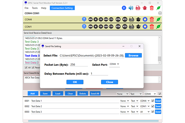 EPSC Serial Port Monitor File Setting